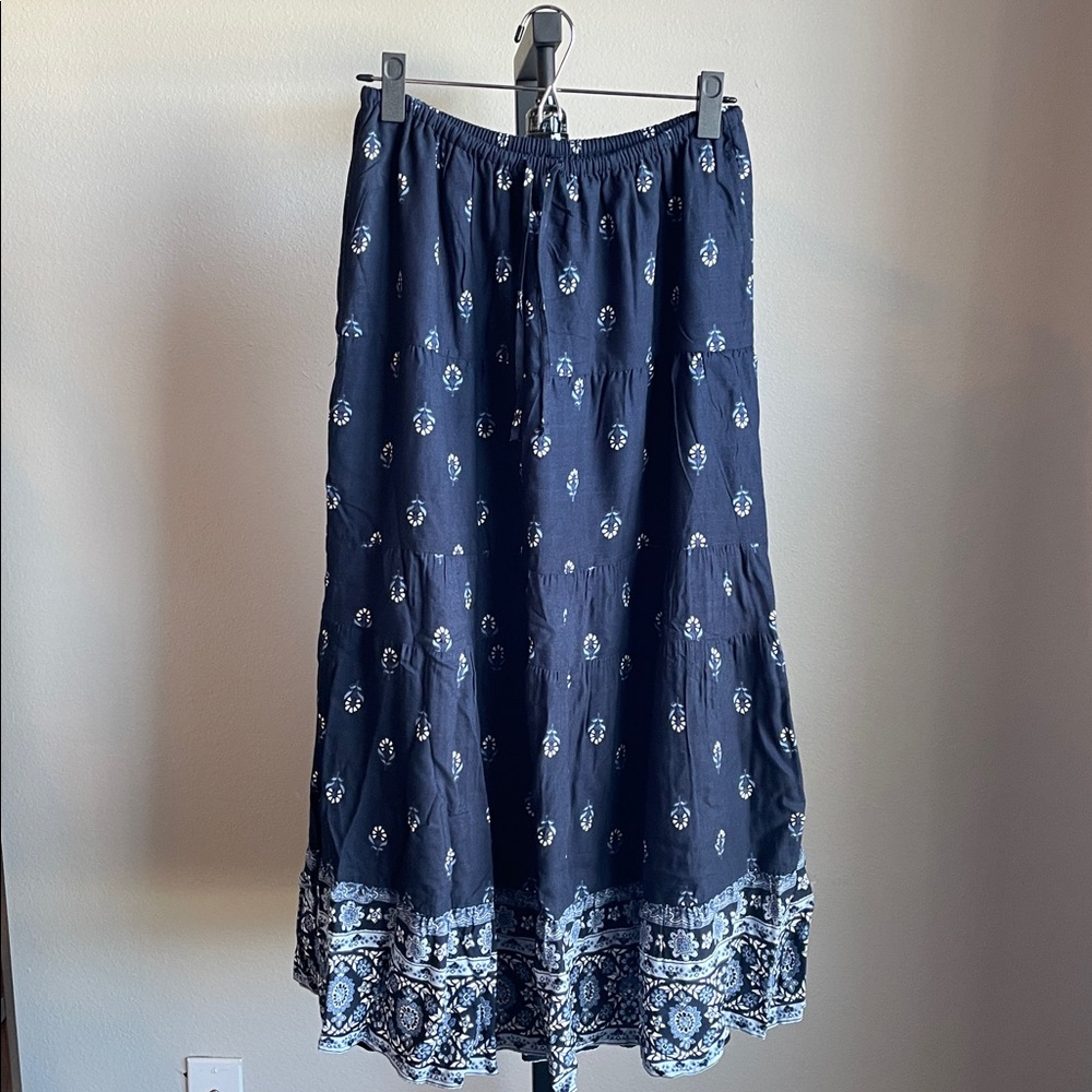 Hollister Dark Blue Floral Skirt